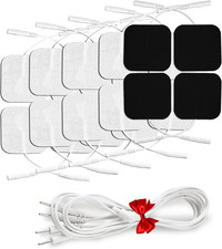 TENS Unit Electrode Pads 20PCS with Free 1/4 Wire Cable - Universal 2x2 Replac