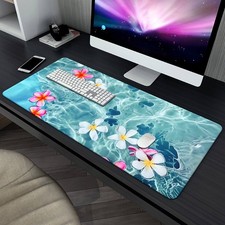 40 90cm1pc XXL Mousepad, Flowers on The Water, HD Printed, Multi Functional, Non