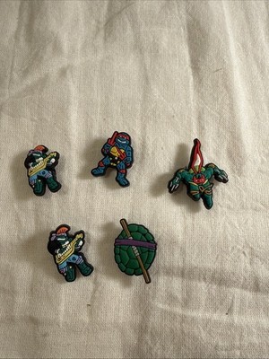 New:  Teenage Mutant Ninja Turtles Jibbitz for Crocs - Lot of 5 Shoe Charms
