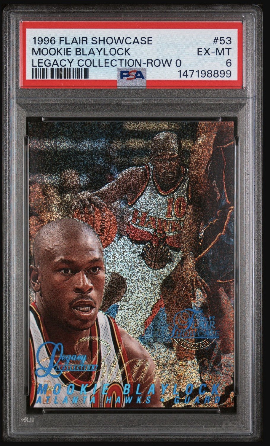 1996-97 Flair Showcase MOOKIE BLAYLOCK #53 ROW 0 Legacy Collection 150 PSA