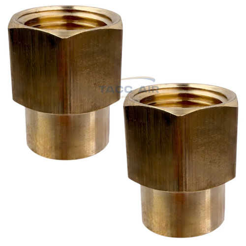 2PC Brass Reducing Coupling 1/2" X 3/8" Female NPT Pipe Fitting Adapter Reducer