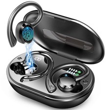 Wireless Earbuds, Bluetooth 5.3 On-Ear Headset, Noise Cancelling Mic, 48H Playti