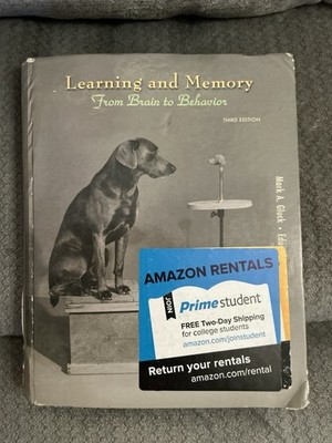 Learning And Memory From Brain To Behavior, 3rd Edition, Gluck - Hardcover
