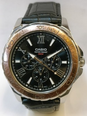 ミッツデー CASIO MULTIFUNCTION QUARTZ BLACK DIAL MTD-1075 JAPAN MOV'T MEN'S