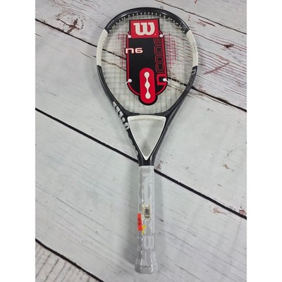 Wilson nCode n6 Oversize Tennis Racket 4 3/8 Grip Black White Red Nanotechnology