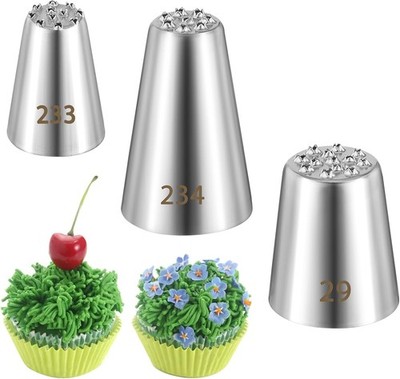 3 PCS Grass Piping Tip, Frosting Tips, Large Piping Tips for Cake Decorating