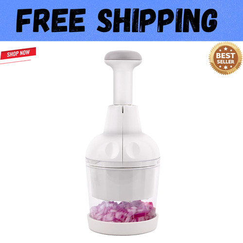 Pampered Chef Push Function Food Chopper - White - 2585 - FAST FREE SHIPPING