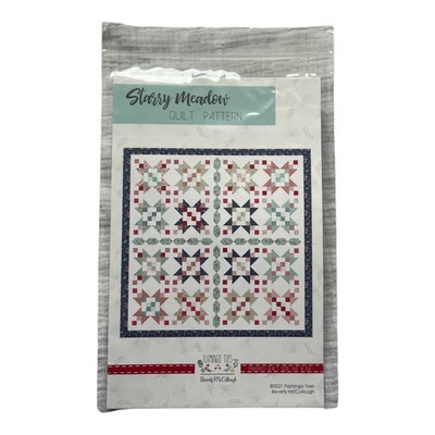 Starry Meadow Quilt Pattern by Flamingo Toes Fat Quarter Friendly 2021 NOS