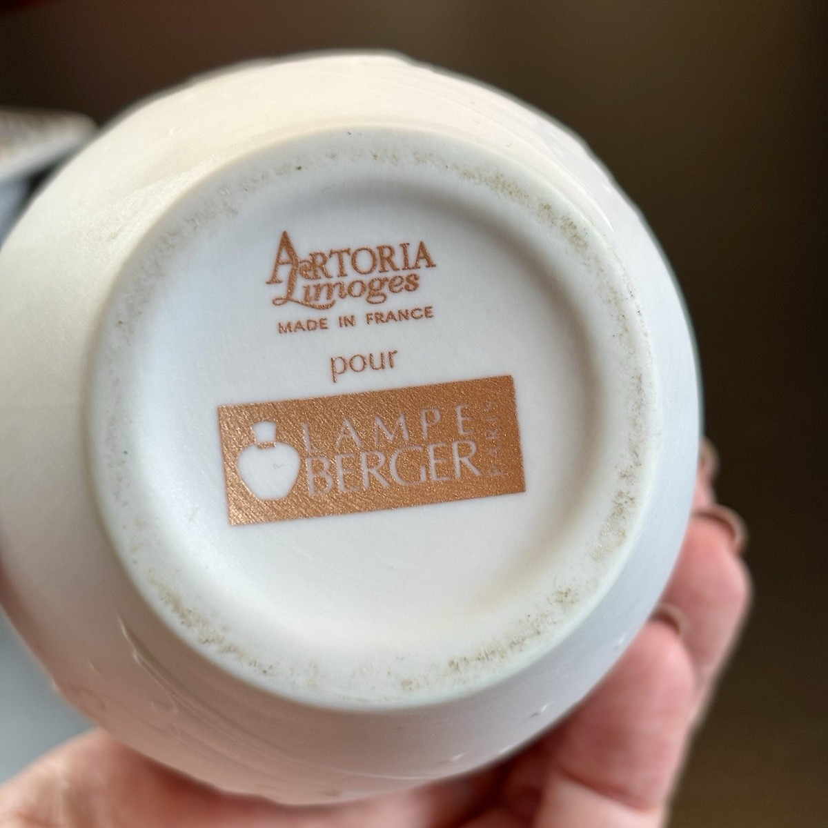Lampe Berger Artoria リモージュポット Vintage Lampe Berger White Bisque ANGEL Artoria Limoges