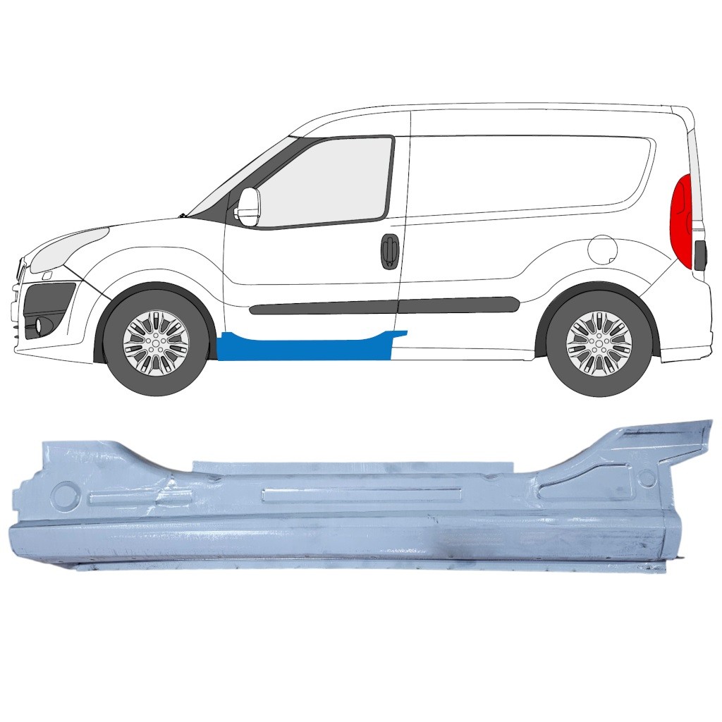 Sill repair panel for Fiat Doblo 2010-2022 / Left