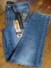 Celebrity Pink Girls Skinny Jeans Blue Stretch 5-Pocket Size 10