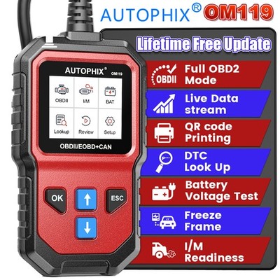 AUTOPHIX OM119 OBD2 Scanner Car Diagnostic Tool Check Engine Fault Code Reader