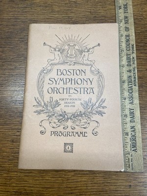 Antique Boston Symphony Orchestra 44th Season 1924-1925 Programme