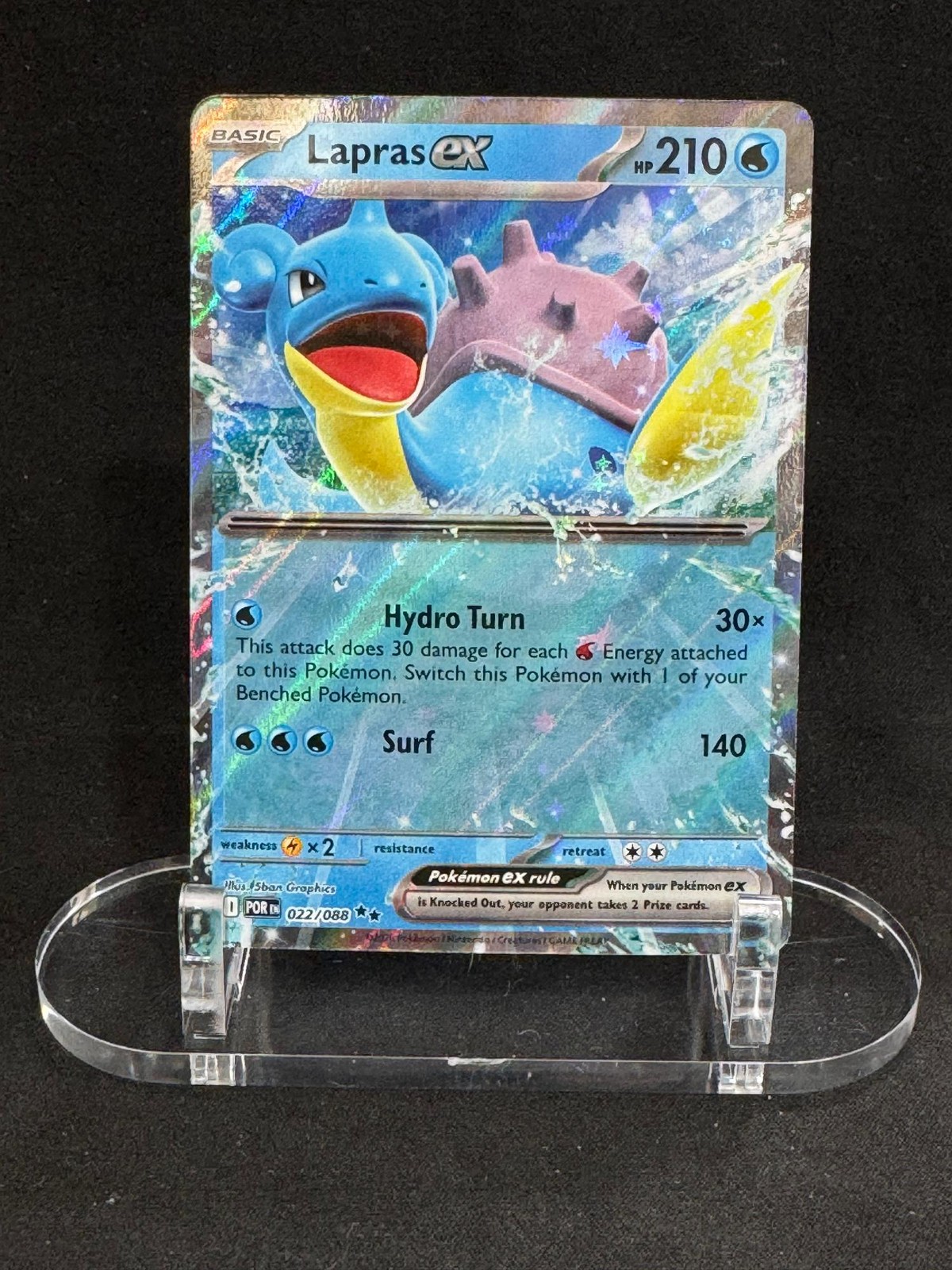 Lapras ex 022/088 Double Rare Perfect Order Pokemon Near Mint