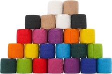 24 Rolls Colorful Self Adherent Bandage Wrap 2 Inch x 5 Yards, 12 Colors Vet