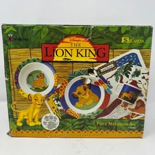 Vintage Selandia Colorforms The Lion King 7 Piece Melamine Set Disney - NEW