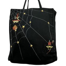 Longaberger Cute Spider Web Halloween Lunch Bag Tote Halloween Treat Bag Black
