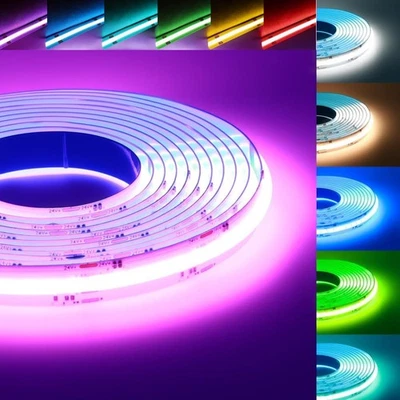 12V 24V COB LED Streifen Stripe Lichtband Lichtschlauch Kette Selbstklebend Band - Bild 1 von 4