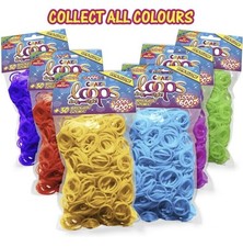 CRAZE LOOPS BAG 600 Loom Bänder Nachfüllpack mit 600 Gummibänder 30 Verschlüsse 