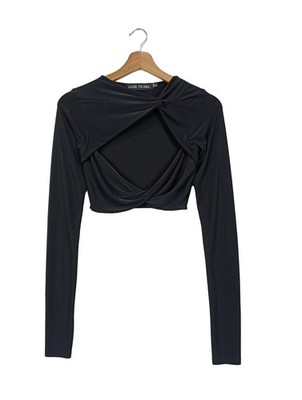 LUXE TO KILL Cropped Top Damen Top Gr. DE 36 schwarz Casual-Look