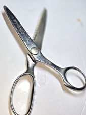 Vintage WISS CC7 Pinking Shears Zig Zag Scissors Made in USA 7.5" long Chrome