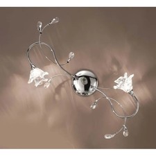 Image of Modern Chrome Ceiling Light 2 Bulbs DP025