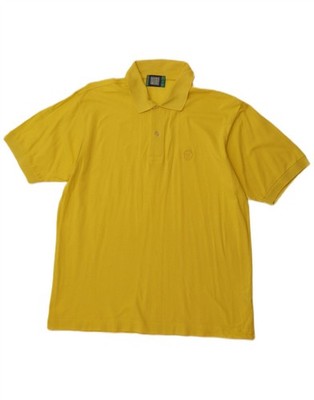 SERGIO TACCHINI Mens Polo Shirt Medium Yellow Cotton CN14