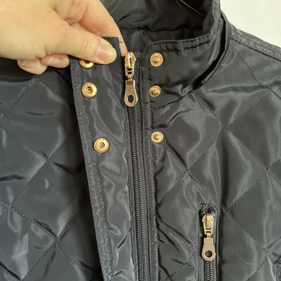 Chaqueta acolchada original Ci Sono Los Angeles para mujer pequeña acolchada cintura ceñida Foto 3 de 4