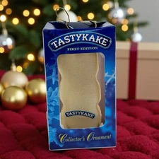 Tastykake Butterscotch Krimpet Collector’s Ornament 1st Edition 2005 Glass Boxed