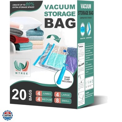 20 Pack Vacuum Storage Bags, Space Saver Bags, Vacuum Sealed Bags for Comfort...