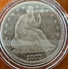Lot of 4 Seated Liberty Silver Coins 1858 Half Dime 1859 Quarter 1876 Dime 1877
