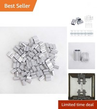 1/16 Cable Ferrule 100PCS, Aluminum Crimping Loop Sleeve for Wire Rope