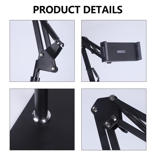 360° Tablet Halterung Tablet Bodenständer Verstellbar Handy Halter Bett Ständer - Afbeelding 5 van 12