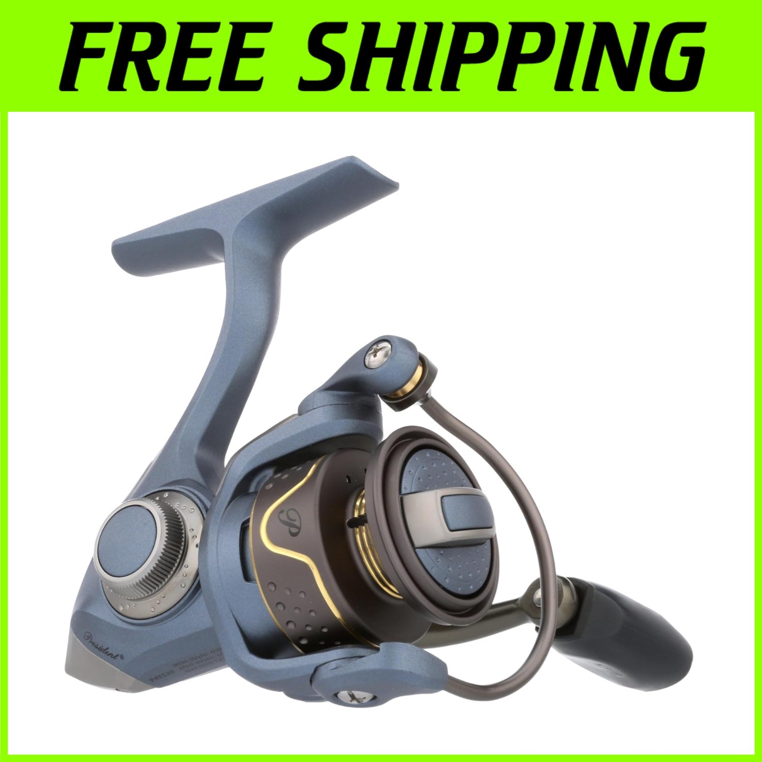 President 20 Spinning Reel - Aluminum Handle, Graphite Rotor