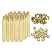 20 Set  M3 Male Brass Hex Spacer Standoffs Screws Nuts 1.26"L Spacer for PCB