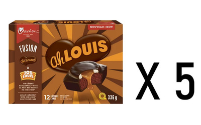 Vachon Ah Louis Super Sandwich Cakes 12 Pack x5 (60 Cakes) Bulk Snack Treat 336g
