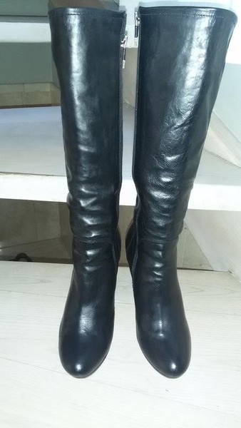Women Alberto Fermani Boots Black Leather 35.5