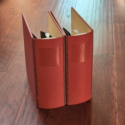 Lot National Brand 87-124 USA 3-Ring Binder 4'' Spine Heavy Duty Piano Hinge RED