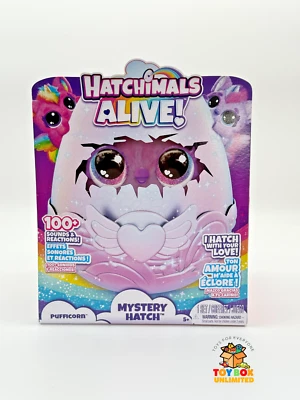 SPIN MASTER Hatchimals Alive Mystery Ei Pufficorn - magisches selbstschlüpfendes Ei Haustier