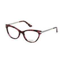 GUESS GU2683 074 Pink Havana Cat Eye Plastic Optical Eyeglasses Frame 52-17-140
