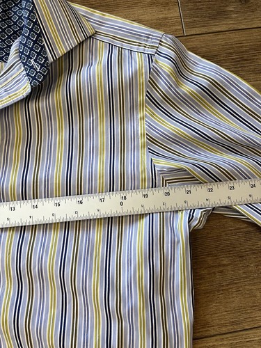 Ted Baker Button Up Men 16 Endurance Dress Shirt Flip Cuff Party Core Cruise - Picture 5 of 8
