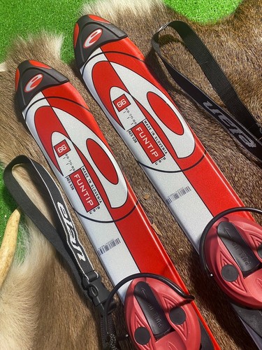 elan FUNTIP Short Trick Skis Adjustable Bindings 99cm - Picture 5 of 11