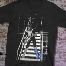 Rare! Ace frehley signature T-shirt Tee Short Sleeve All Size S to 5XL EM037