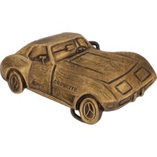 Chevy Chevrolet Corvette Sports Car Classic Show 1970s Nos Vintage Belt Buckle