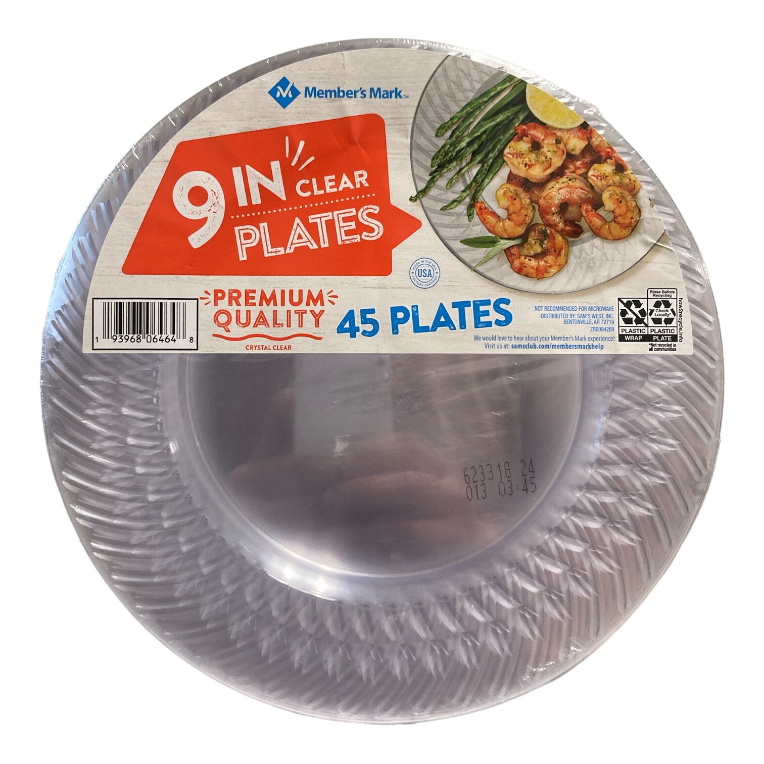 Участники отмечают высококачественные пластиковые тарелки из кристально чистого пластика весом 945 карат 4090₽