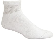 Curative Diagnostics Diabetic Socks Size 9 - 11 Ankle 3 Pair Pack - White