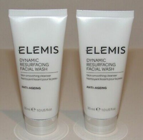 Lot of 2 ELEMIS Dynamic Resurfacing Facial Wash 1oz/30ml TRAVEL SIZE ~ SEALED