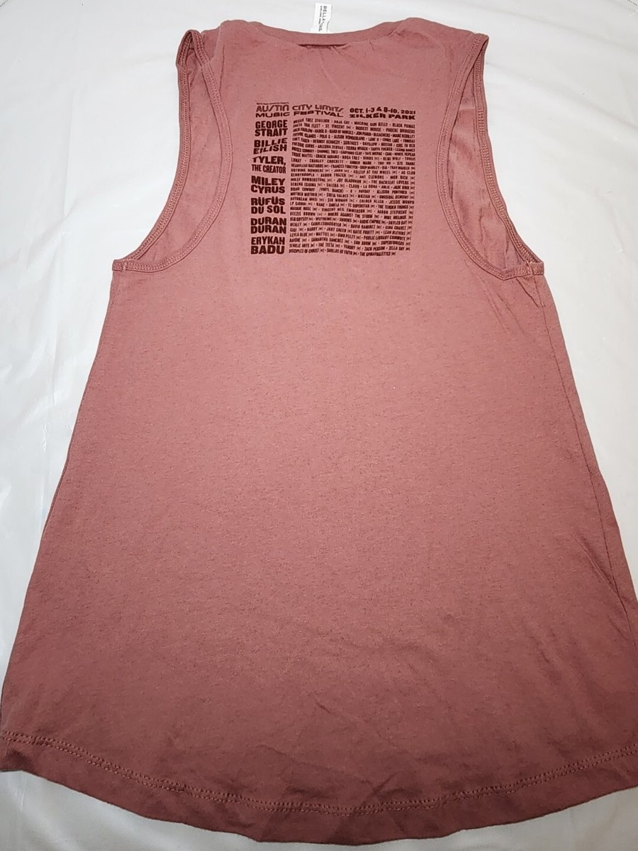 Austin City Limits ACL Tank Top Womens Small Red Pink Concert Ft