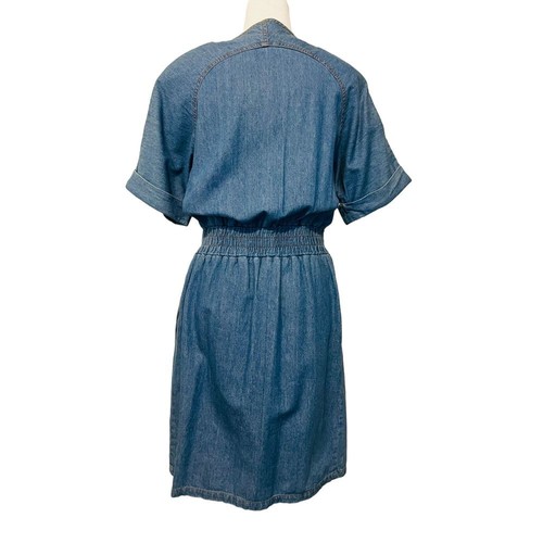 Vestido Styleworks Vintage Denim Botón Frontal Estrás Talla M Algodón Y2K Años 90 - Imagen 3 de 9