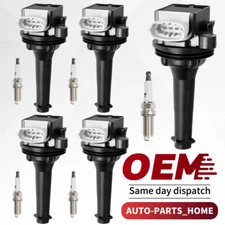 5Pack Ignition Coil & Spark Plug For Volvo S40 S60 S80 V50 V70 C30 XC60 L5 UF517